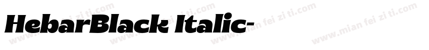 HebarBlack Italic字体转换
